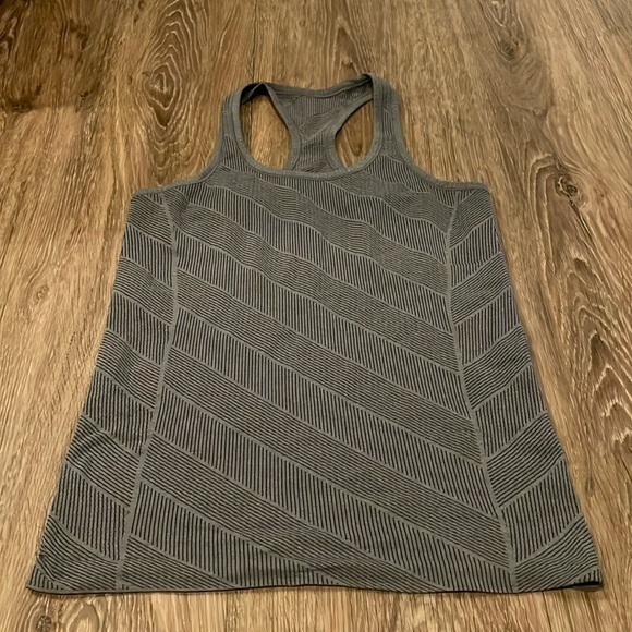 Lululemon Swiftly Tech racerback yoga tank top Heathered Slate Gray size 6 EUC - Picture 1 of 7
